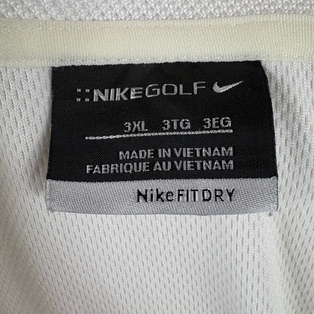 Nike Golf Mens 3XL White Fit Dry Short Sleeve Polo Shirt Skoda Minotti Logo - Picture 4 of 5